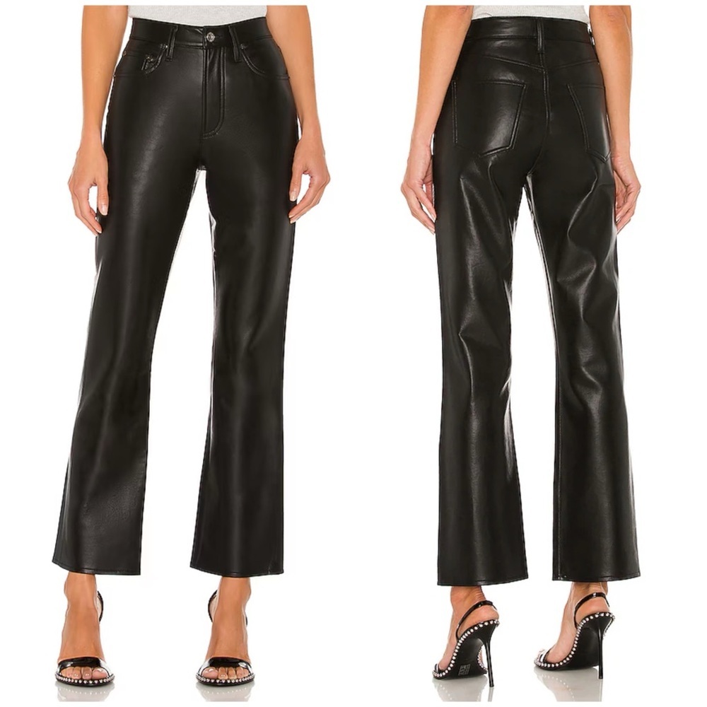 Flaw AGOLDE Recycled Leather Relaxed Boot Pant in Detox Size 27